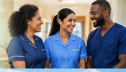 Healthcare professionals working together